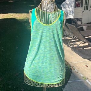 Tangerine Blue and Green Tank Top